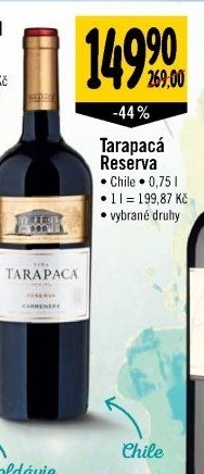 Vína Reserva Viňa Tarapaca