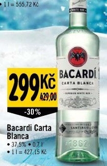 Rum Carta Blanca Bacardi