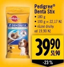 Pamlsky pro psy Denta Stix Pedigree
