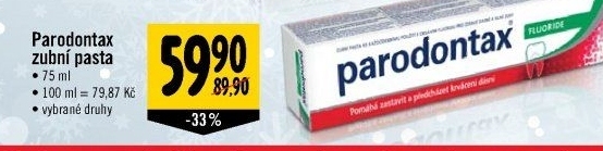 Pasty na zuby Parodontax