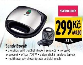 Sendvičovač Sencor