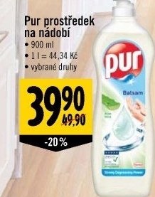 Prostředek na nádobí Pur