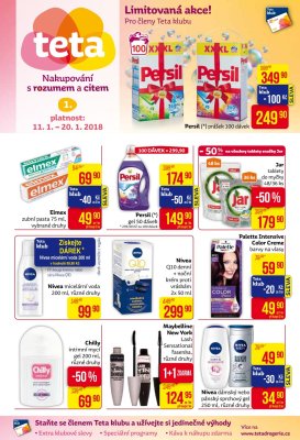 akční leták Teta drogerie 11.1.2018-20.1.2018