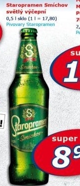 Pivo světlé výčepní 10° Smíchov Staropramen