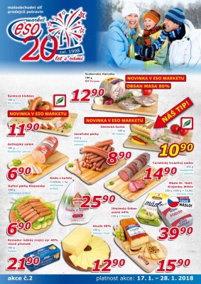 akční leták ESO MARKET 17.1.2018-28.1.2018