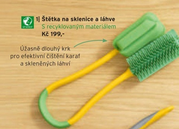 Štětka na sklenice a láhve