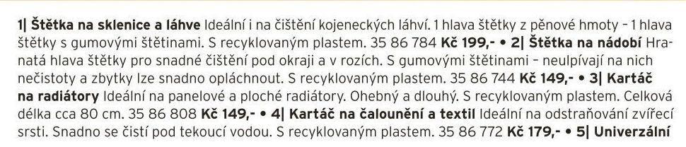 Štětka na sklenice a láhve