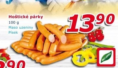 Párky hoštické Maso uzeniny Písek