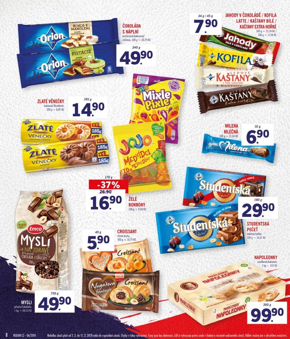 Cokolada Orion V Akci Lidl Od 5 2 18