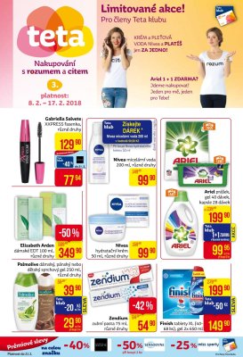 akční leták Teta drogerie 8.2.2018-17.2.2018
