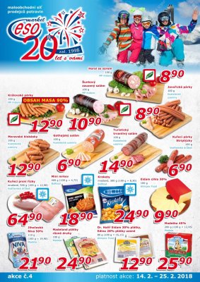 akční leták ESO MARKET 14.2.2018-25.2.2018