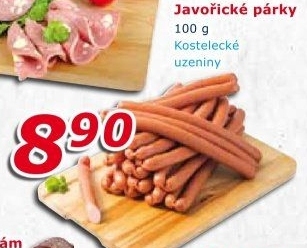 Párky javořické Kostelecké uzeniny