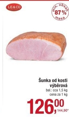 Šunka od kosti výběrová LE&amp