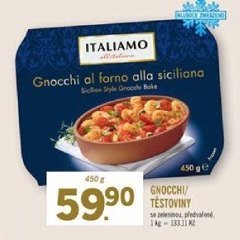 Bramborové noky mražené Italiamo