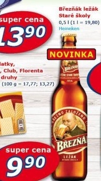 Pivo světlý ležák Březňák