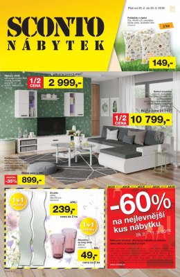 akční leták Sconto nábytek 28.2.2018-20.3.2018