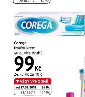 Fixační krém na zubní protézu Corega - dm drogerie akcniletaky.com