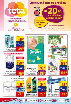 akční leták Teta drogerie 8.3.2018-17.3.2018