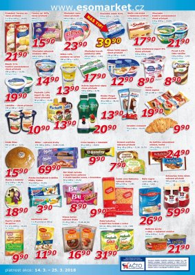 akční leták ESO MARKET 14.3.2018-25.3.2018