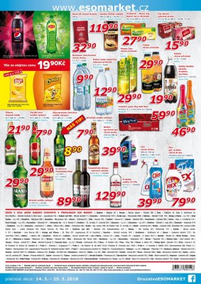 akční leták ESO MARKET 14.3.2018-25.3.2018