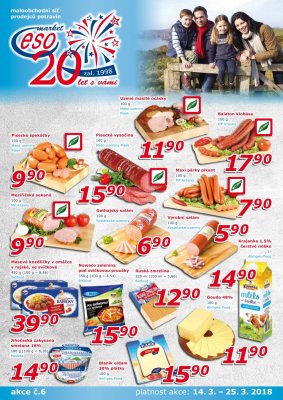 akční leták ESO MARKET 14.3.2018-25.3.2018