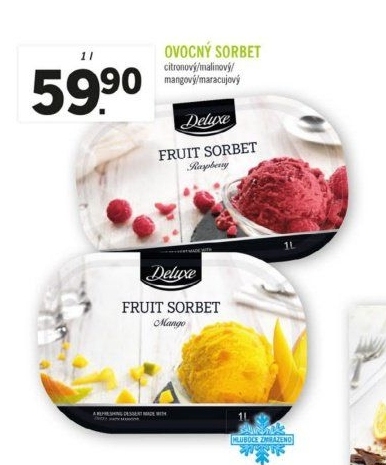 Zmrzlina sorbet Deluxe