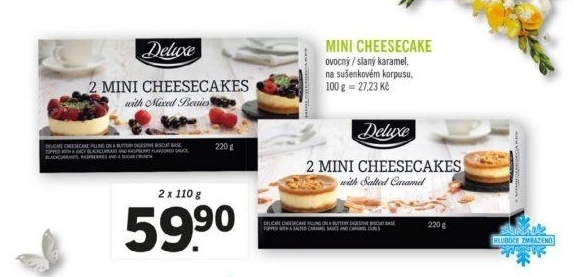 Dezert Cheesecake mini mražený Deluxe