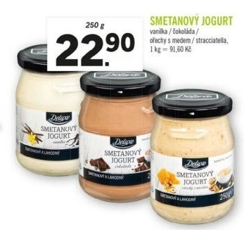 Smetanový jogurt ve skle Deluxe