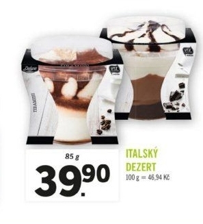 Dezert italský ve skle Deluxe