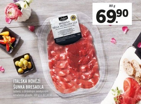 Italská sušená hovězí šunka Bresaola Deluxe - Lidl akcniletaky.com