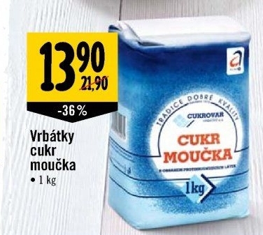 Cukr moučka Cukrovar Vrbátky