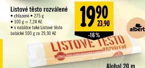 Těsto listové Albert