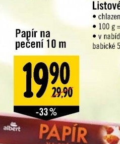Papír na pečení Albert