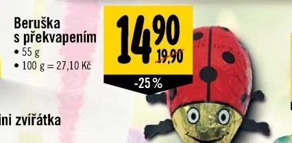 Čokoládová beruška s překvapením