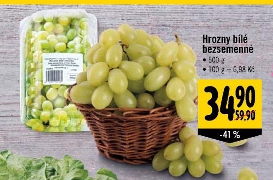 Hrozny bílé bezsemenné