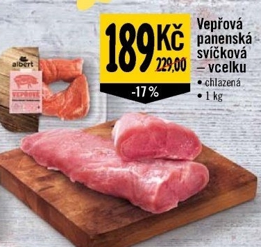 Vepřová panenská svíčková Albert