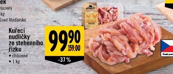 Maso kuřecí stehenní nudličky Albert