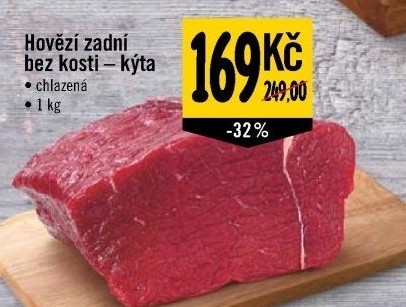Hovězí kýta zadní bez kosti