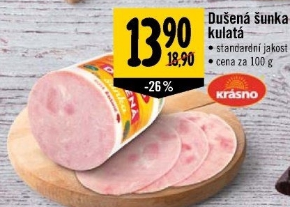 Šunka dušená kulatá Krásno