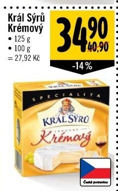 Sýr krémový Král Sýrů