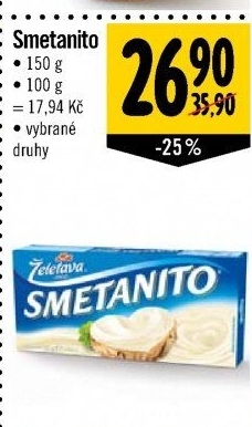 Sýr tavený Smetanito Želetava