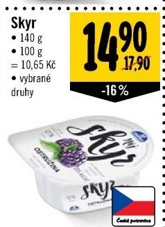 Dezert zakysaný ochucený Můj Skyr 0% Milko