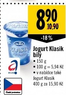 Bílý jogurt Klasik Olma