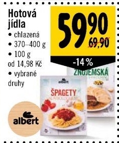 Hotová jídla chlazená Albert