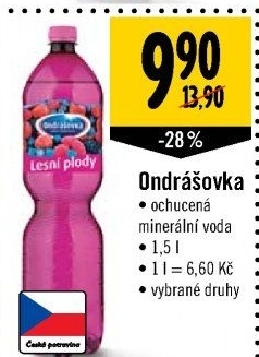 Voda ochucená Ondrášovka
