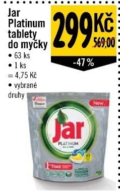 Kapsle do myčky Platinum Jar