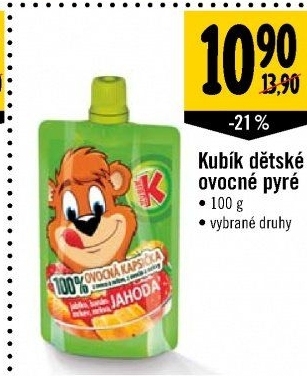 Ovocná kapsička 100% Kubík