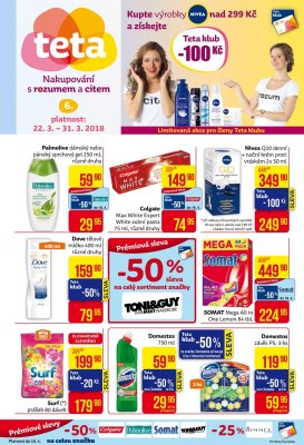 akční leták Teta drogerie 22.3.2018-31.3.2018