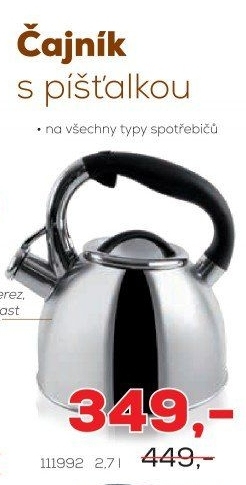 Čajník nerez DAREK 2,7l