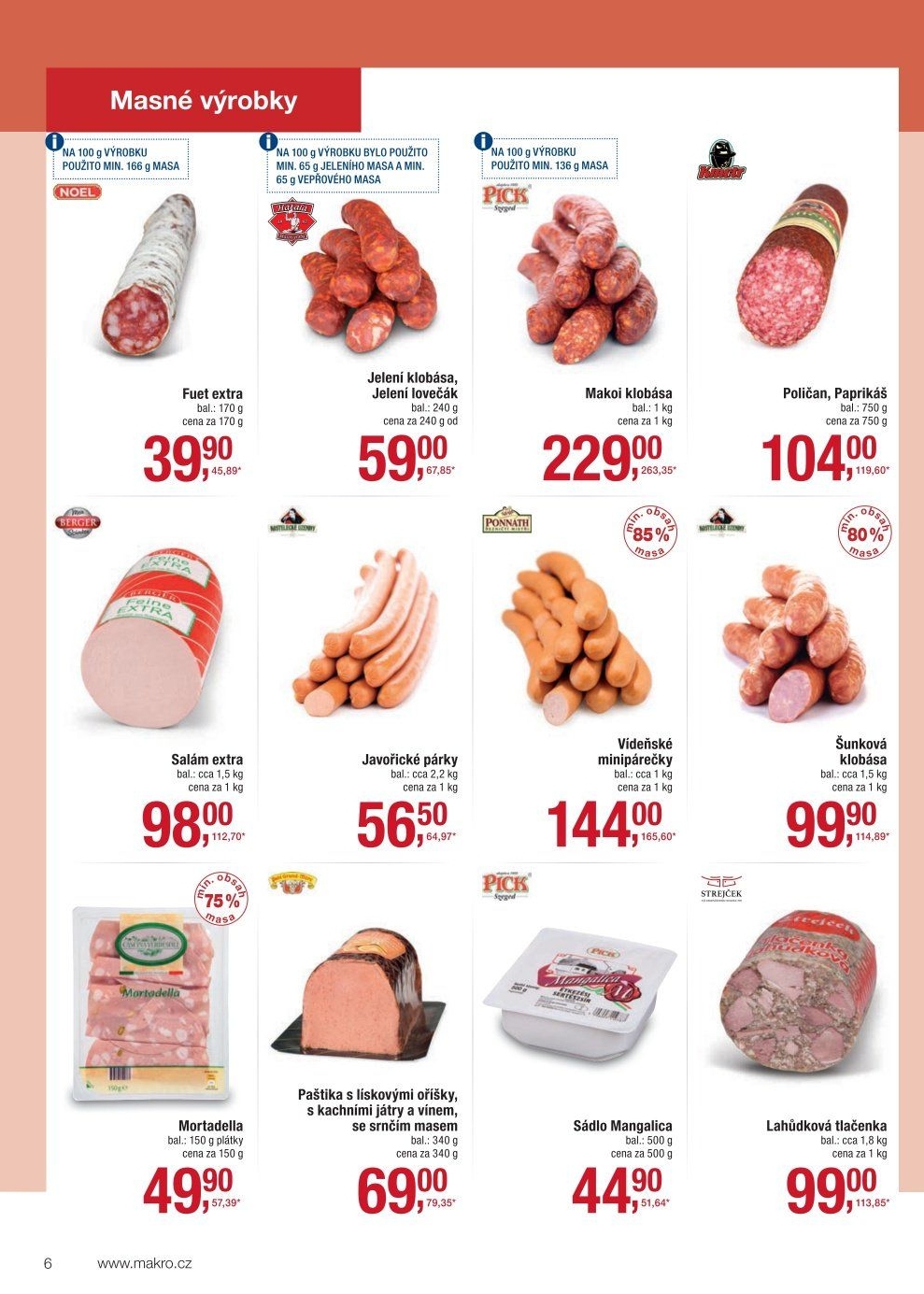 Paštika s lískovými oříšky Paté grand Mére v akci Makro od 4.4.2018